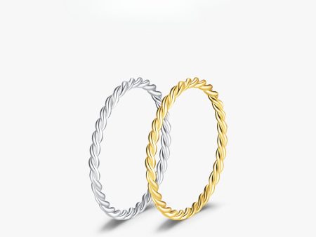 Wholesale Fried Dough Twists Sterling Silver Ring Online Hot Sale