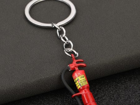 Wholesale Creative Alloy Mini Fire Extinguisher Three-dimensional Funny Keychain For Sale