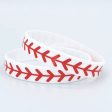 Wholesale 1000PCS Flat Printed Softball Silicone Bracelet Hot on Sale