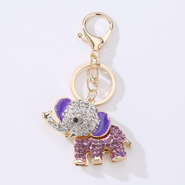 Wholesale Elephant Shape Alloy Keychain Supply