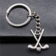 Wholesale 10PCS Simple Golf Club Pendant Metal Keychain Online Sale