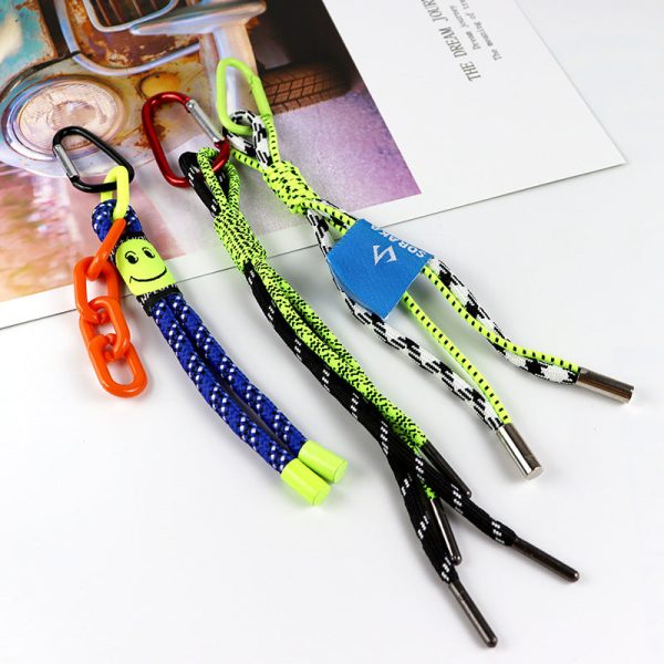 Wholesale 10PCS Fluorescent Green Nylon Lanyard Keychains Sale