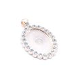 Wholesale 18*25mm Alloy Double-sided Rotating Necklace Bracelet Base Supply