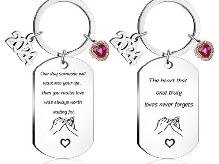 Wholesale Couple Romantic Statement Love Stainless Steel Keychain Online now