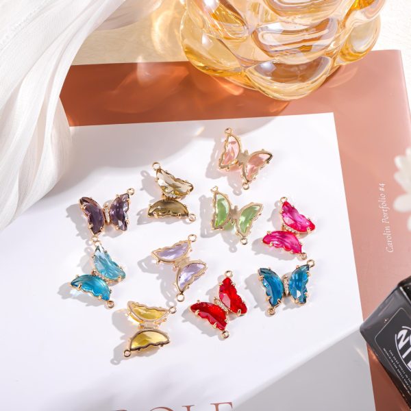 Wholesale Crystal Butterfly Double Pendant on Sale