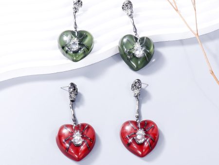 Wholesale Y2K Skull Spider Love Alloy Earrings on Sale