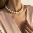 Wholesale Fried Dough Twists Chain Pearl Aluminum Necklace Cheap