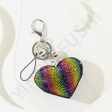 Wholesale 10PCS Rainbow Hot Diamond Alloy Keychains For Discount