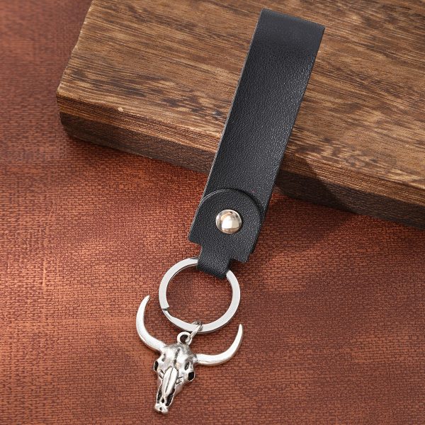 Wholesale Vintage Cowhead Leather Keychains For Sale