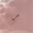 Wholesale 925 Silver Heart-shaped Screws Earrings Online Hot Sale