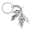 Wholesale 10PCS Leaf Pendant Metal Keychain Online