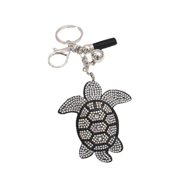 Wholesale Velvet Turtle Hot Diamond Keychains For Discount