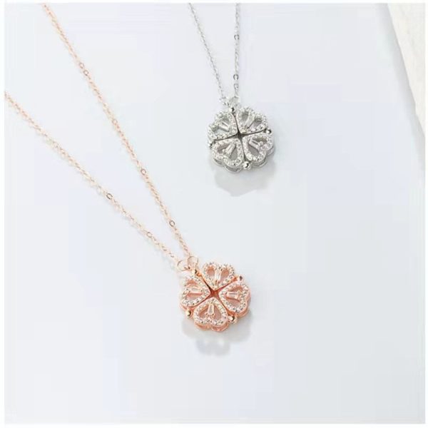 Wholesale Love Four-leaf Clover Stacking Necklace For Sale