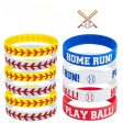 Wholesale 1000PCS Flat Printed Softball Silicone Bracelet Hot on Sale