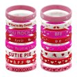 Wholesale 12pcs Valentine s Day Silicone Bracelet Sale