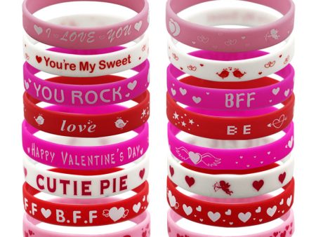 Wholesale 12pcs Valentine s Day Silicone Bracelet Sale