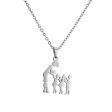 Wholesale Family of Four Silhouette Pattern Stainless Steel Titanium Steel Necklace For Discount