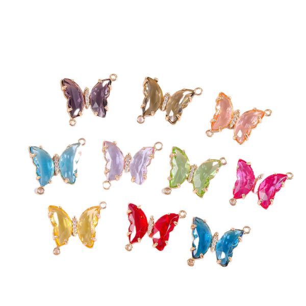 Wholesale Crystal Butterfly Double Pendant on Sale