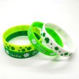 Wholesale 100pcs Lucky Four Leaf Clover Sports Basketball Silicone Bracelet Online now