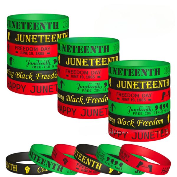 Wholesale 20pcs Freedom Day Black Juneteenth Bracelet Hot on Sale