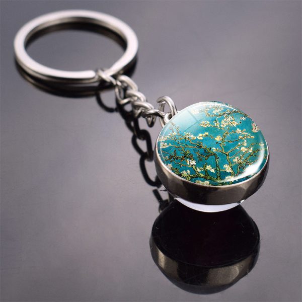 Wholesale Van Gogh Starry Sky Metal Keychains Discount