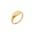 Wholesale 11:11 Pattern Gold Stainless Steel Ring Discount