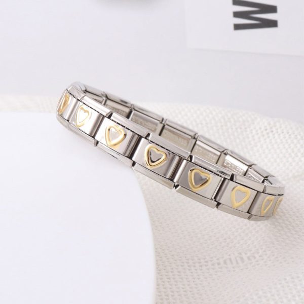 Wholesale Stainless Steel Gold Peach Heart Bracelet For Cheap