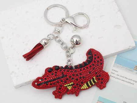 Wholesale Creative Cartoon Crocodile Hot Diamond Keychain Cheap