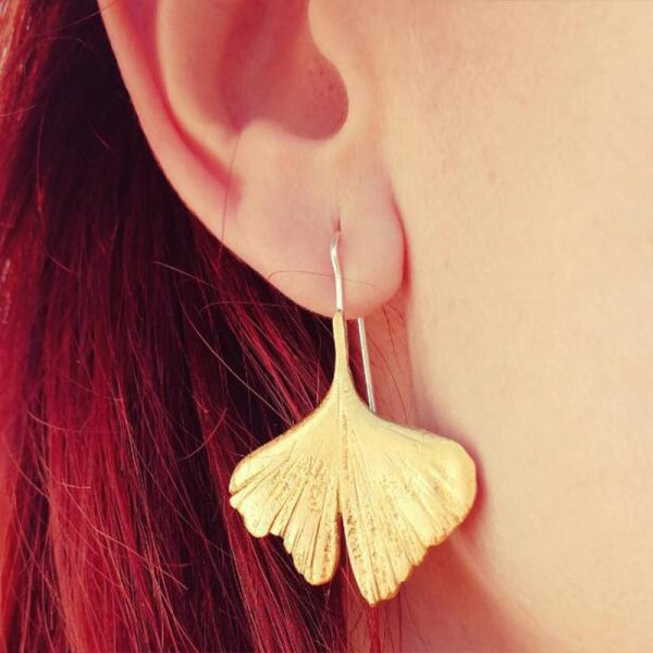 Wholesale Vintage Ginkgo Leaf Earrings Online Hot Sale