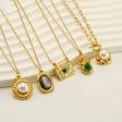 Wholesale 18K Titanium Steel Gemstone Necklace Clavicle Chain Hot on Sale