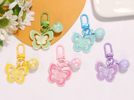 Wholesale Candy Colored Hollow Butterfly Acrylic Keychains on Sale