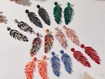 Wholesale Acrylic Acetate Sheet Leaf Earrings Online Sale