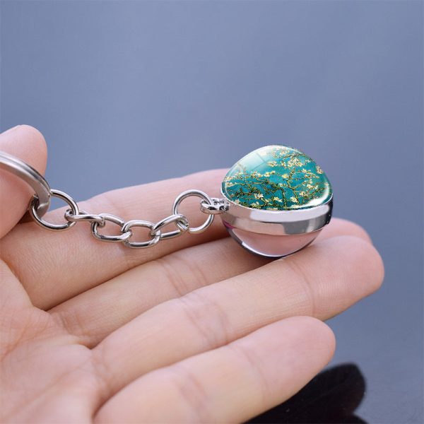 Wholesale Van Gogh Starry Sky Metal Keychains Discount