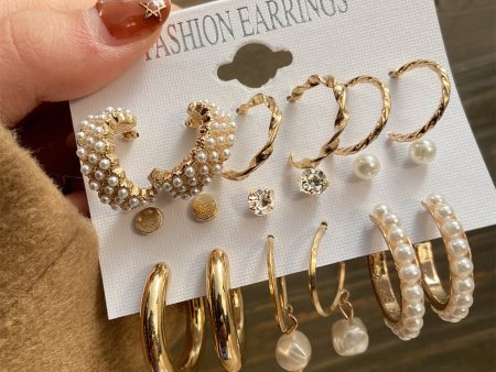 Wholesale Alloy Pearl Earring Set Online now