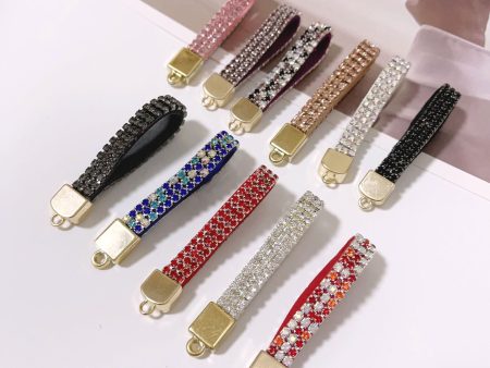 Wholesale 12PCS Rhinestone Hanging Rope Keychains Hot on Sale