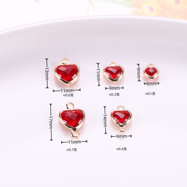 Wholesale Crystal Love Peach Heart Pendant For Sale