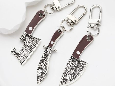 Wholesale Alloy Simulated Kitchen Knife Keychains Online now