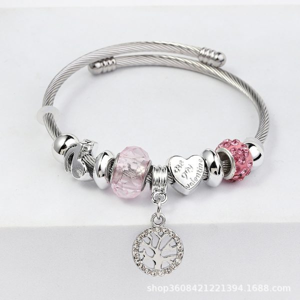 Wholesale Beaded Stainless Steel Butterfly Bracelet For Discount