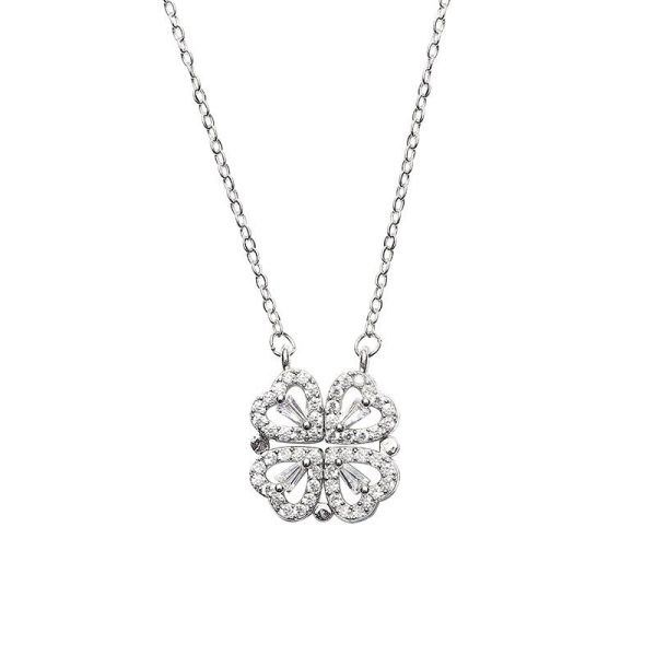 Wholesale Love Four-leaf Clover Stacking Necklace For Sale