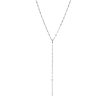 Wholesale 14K Gold-plated Stainless Steel Y-shaped Lace Lip Chain Necklace Online Hot Sale