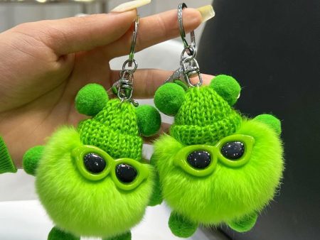 Wholesale Cute Cartoon Plush Ball Keychains Hot on Sale