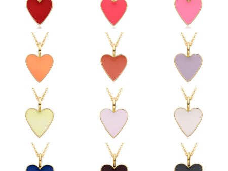 Wholesale Valentine s Day Love Oil Dripping Copper Plated 14K Real Gold Necklace Online Sale