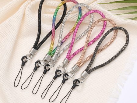 Wholesale colorful diamond lanyard keychain Hot on Sale