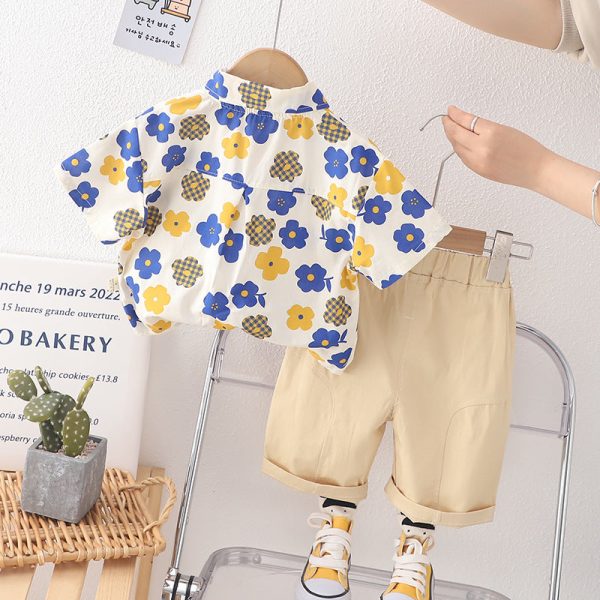 Wholesale Boys  Summer Split Cotton Two-piece Set Cheap