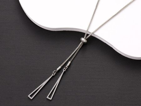 Wholesale Geometric Triangle Necklace Sweater Clavicle Chain Online now