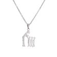 Wholesale Family of Four Silhouette Pattern Stainless Steel Titanium Steel Necklace For Discount