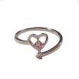 Wholesale Valentine s Day Alloy Love Pink Diamond Rings Discount