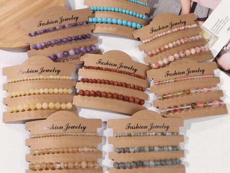 Wholesale 4mm6mm8mm Natural Stone Beads Bracelet Fashion