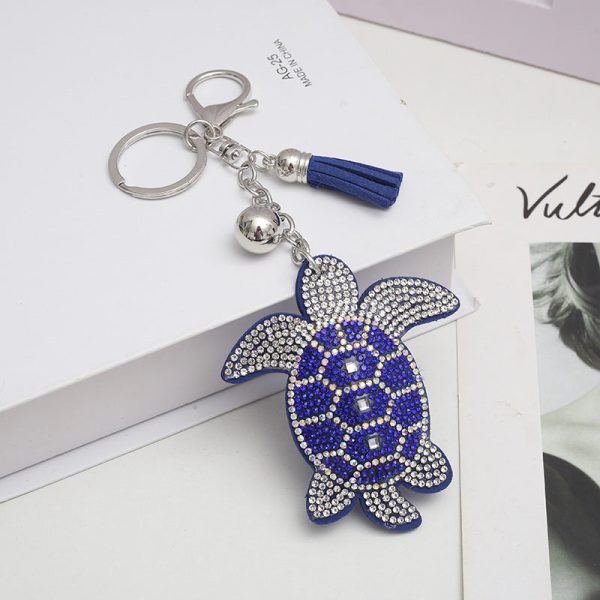 Wholesale Velvet Turtle Hot Diamond Keychains For Discount