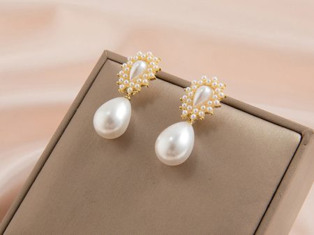 Wholesale Vintage Baroque Drop Pearl Earrings Fashion